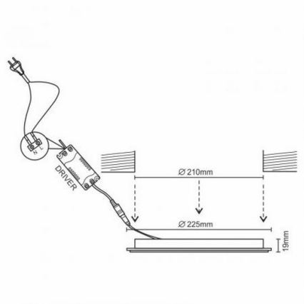 LED Ripplaevalgusti LED/18W/230V 4000K