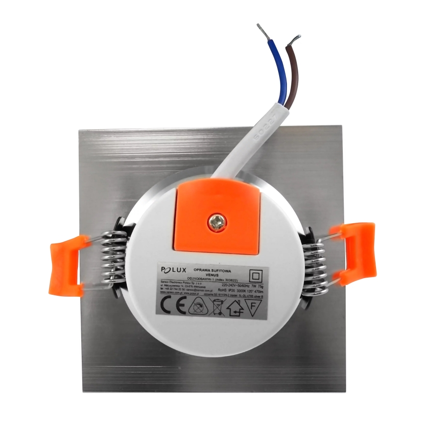 LED ripplaevalgusti VENUS LED/7W/230V hõbe kandiline