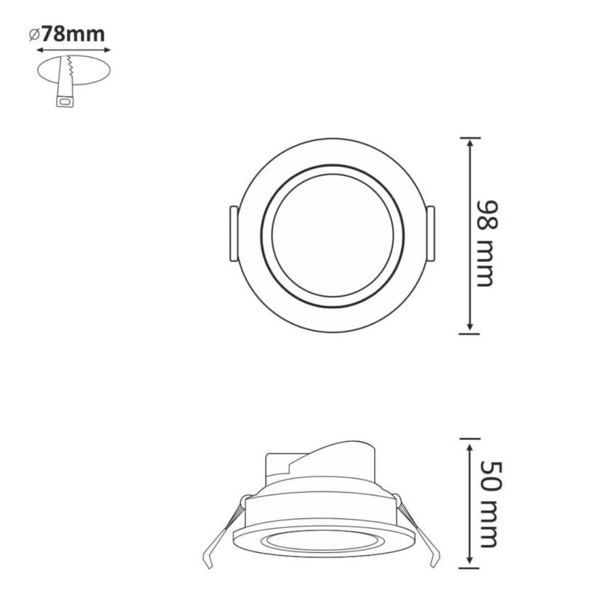 LED ripplaevalgusti VENUS LED/7W/230V hõbe ümmargune