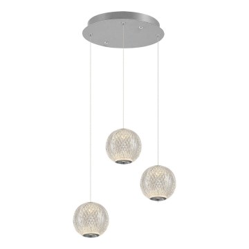 LED Ripplamp CREMONA 3xLED/5W/230V 3000K matt kroom