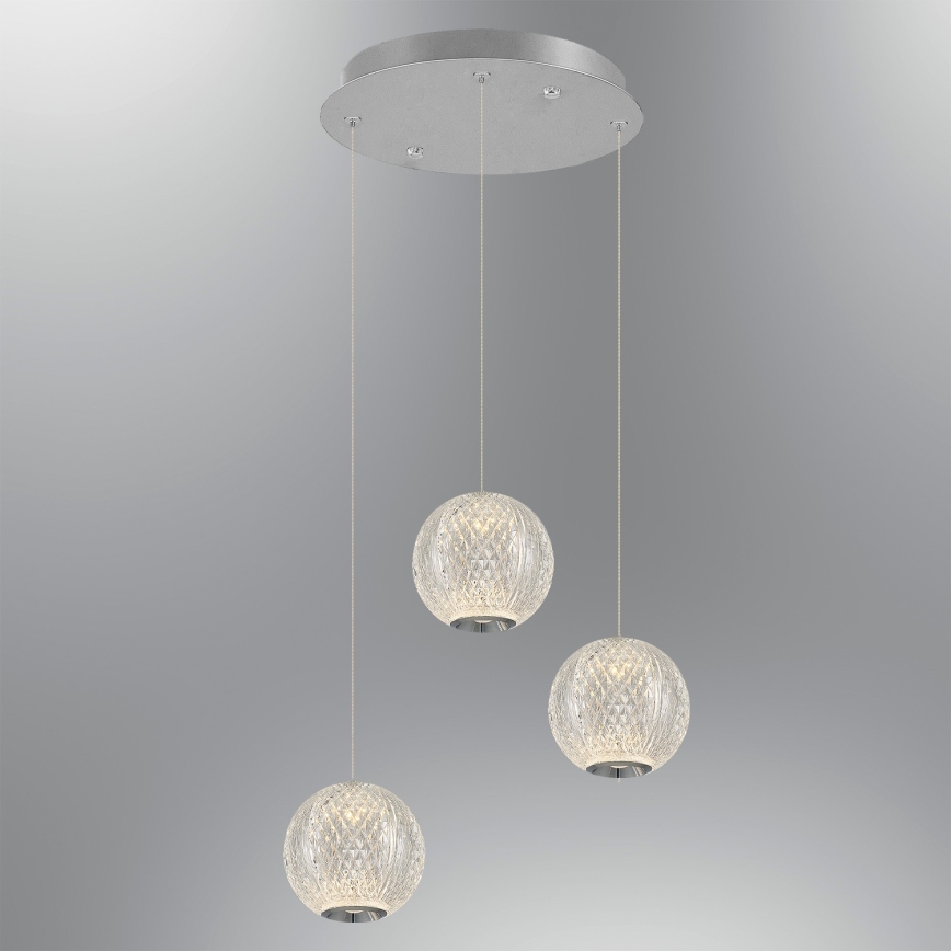 LED Ripplamp CREMONA 3xLED/5W/230V 3000K matt kroom