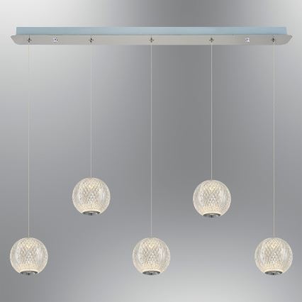 LED Ripplamp CREMONA 5xLED/5W/230V 3000K mattkrom