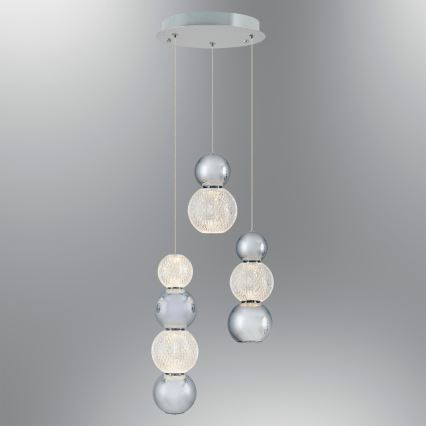 LED ripplamp CREMONA LED/17W/230V 3000K matt krom