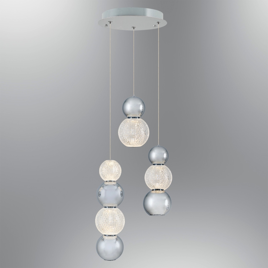 LED ripplamp CREMONA LED/17W/230V 3000K matt krom
