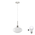 LED Ripplamp HARMA 1xE27/60W/230V läbimõõt 25 cm mattkroom/valge