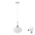 LED Ripplamp HARMA 1xE27/60W/230V läbimõõt 25 cm mattkroom/valge