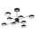 LED Ripplühter 8xLED/7W/230V + LED/6W 3000-6000K d. 77 cm kuldne/must