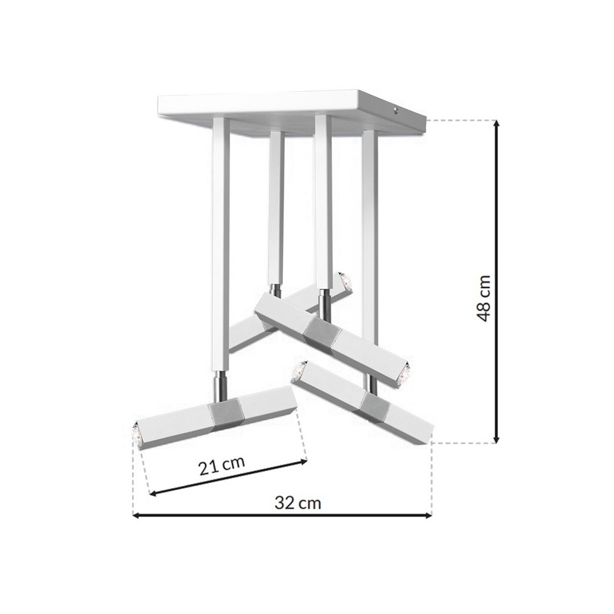 LED Ripplühter CASTRO 4xG9/7W/230V