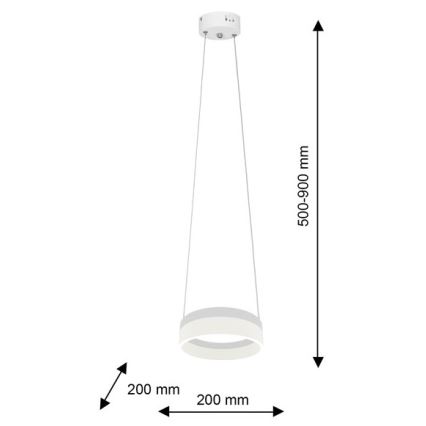 LED Ripplühter RING LED/12W/230V