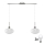 LED Rippslampe HARMA 2xE27/60W/230V matt krom/valge