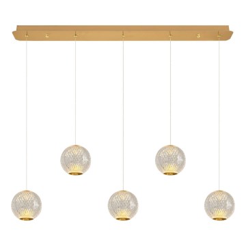 LED Rippvalgusti CREMONA 5xLED/5W/230V 3000K kuld