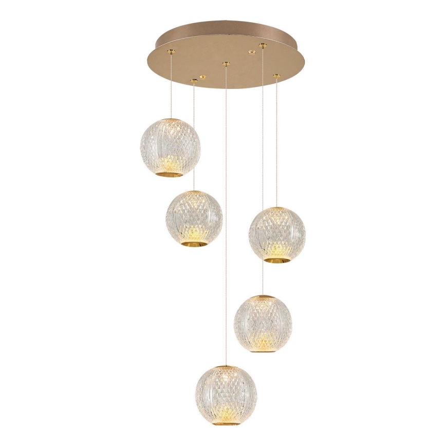 LED Rippvalgusti CREMONA 5xLED/5W/230V 3000K kuldne