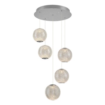LED Rippvalgusti CREMONA 5xLED/5W/230V 3000K matt kroom