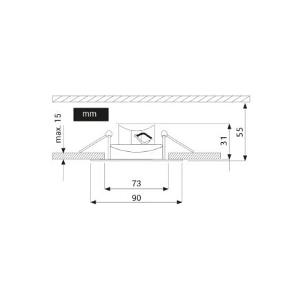 LED Rippvalgusti EYE LED/5W/100-250V 3000K