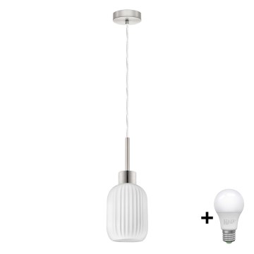 LED-rippvalgusti HARMA 1xE27/60W/230V, diameeter 14 cm, mattkroom/valge