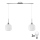 LED rippvalgusti HARMA 2xE27/60W/230V matt kroom/valge