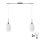 LED rippvalgusti HARMA 2xE27/60W/230V matt kroom/valge