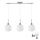 LED Rippvalgusti HARMA 3xE27/60W/230V mati kroom/valge