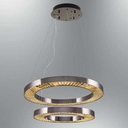 LED Rippvalgusti JESI LED/140W/230V 3000K läbimõõt 100 cm hõbedane