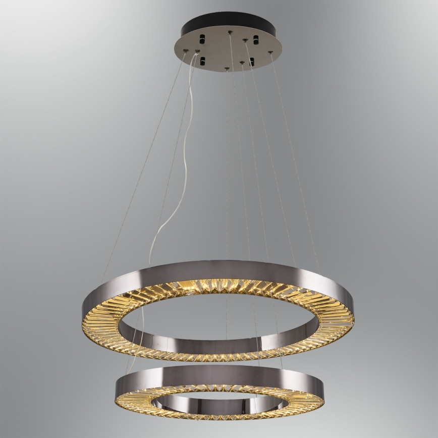 LED Rippvalgusti JESI LED/140W/230V 3000K läbimõõt 100 cm hõbedane