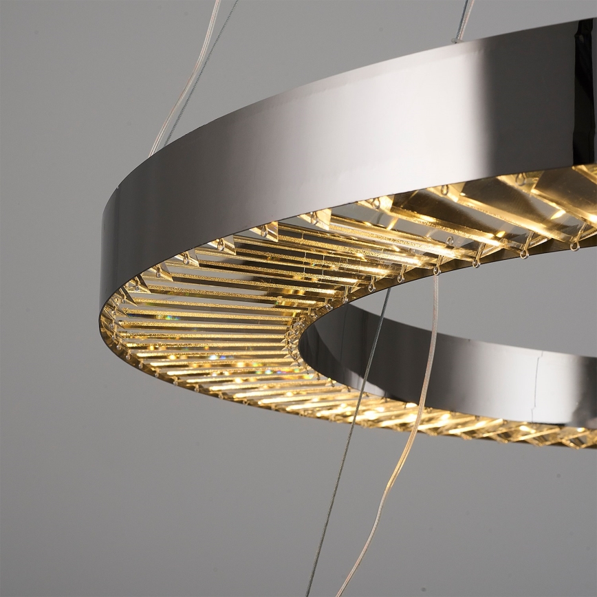 LED Rippvalgusti JESI LED/140W/230V 3000K läbimõõt 100 cm hõbedane