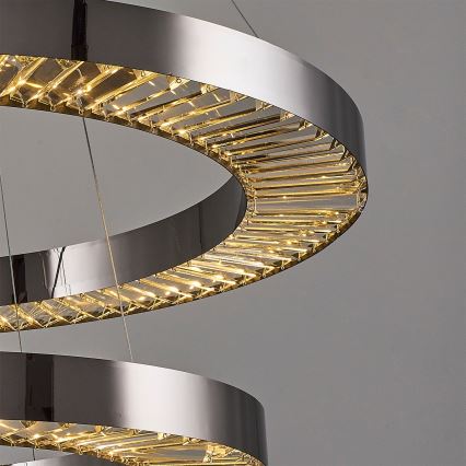 LED Rippvalgusti JESI LED/140W/230V 3000K läbimõõt 100 cm hõbedane