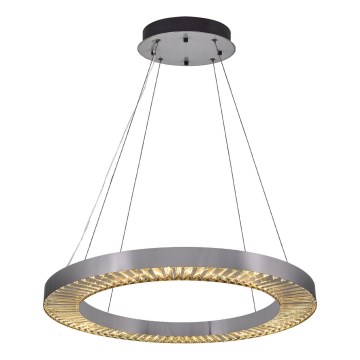 LED rippvalgusti JESI LED/85W/230V 3000K Ø 80 cm hõbedane