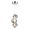 LED-rippvalgusti kaabliga BOLLA LED/12W/230V, läbimõõt 16 cm, läikiv kroom/suitsuhall