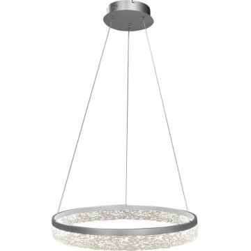 LED rippvalgusti kaabliga GALA LED/25W/230V Ø 50 cm hõbedane