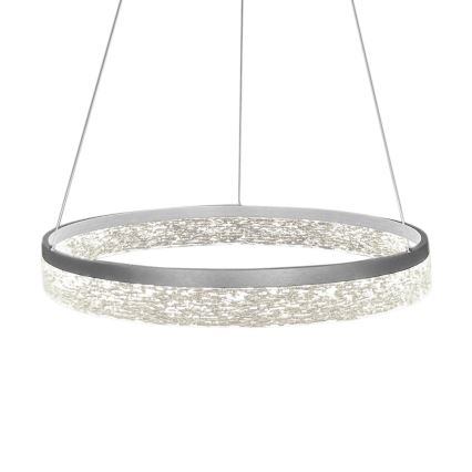 LED rippvalgusti kaabliga GALA LED/25W/230V Ø 50 cm hõbedane