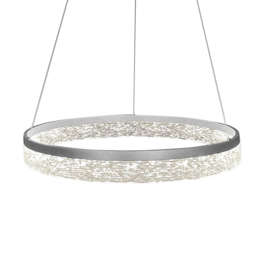 LED rippvalgusti kaabliga GALA LED/25W/230V Ø 50 cm hõbedane