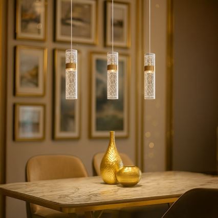 LED-rippvalgusti kaabliga LAGOS LED/8W/230V kuldne