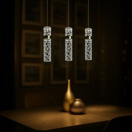 LED-rippvalgusti kaabliga LAGOS LED/8W/230V kuldne