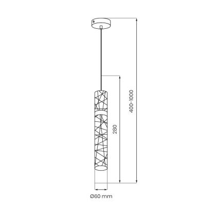 LED-rippvalgusti kaabliga LAGOS LED/8W/230V kuldne