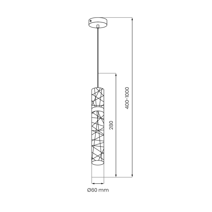 LED-rippvalgusti kaabliga LAGOS LED/8W/230V kuldne
