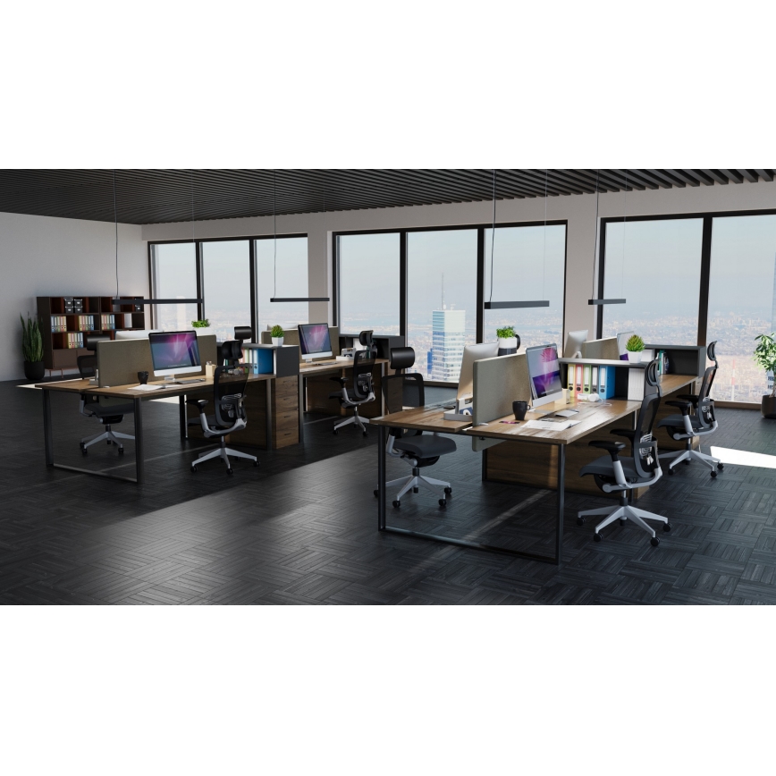 LED-rippvalgusti kaabliga LED/44W/230V 4000K 120 cm must