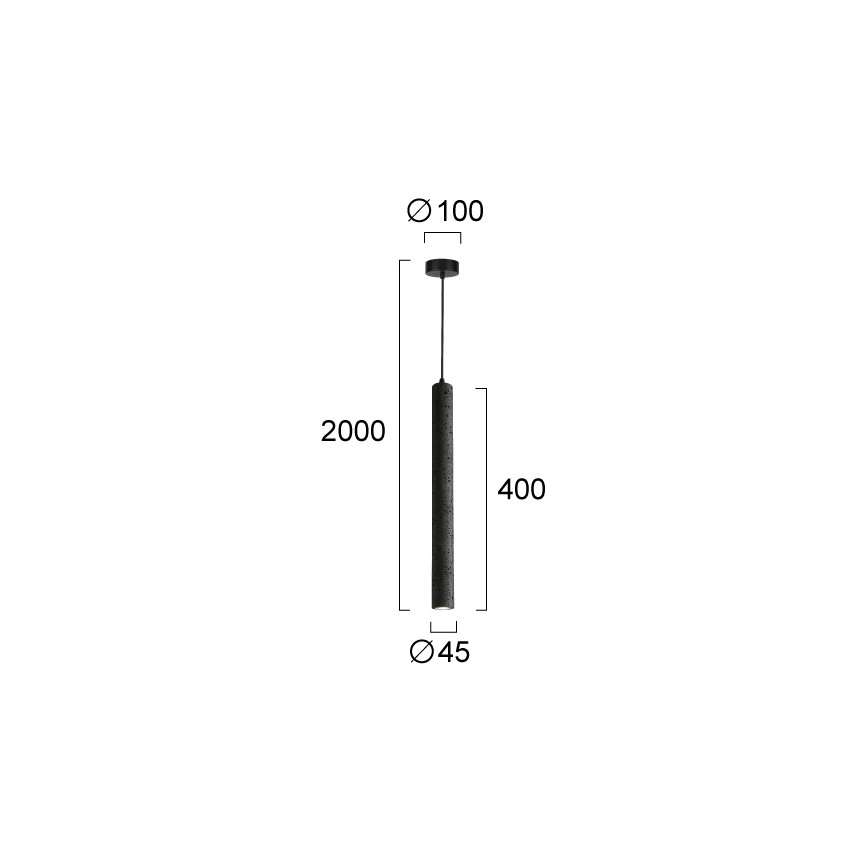 LED-rippvalgusti kaabliga LEONARD LED/7W/230V must