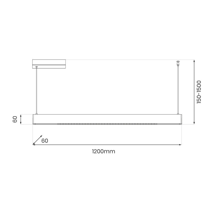 LED-rippvalgusti kaabliga LINEA LED/36W/230V 3000/4000/5700K CRI 90 valge