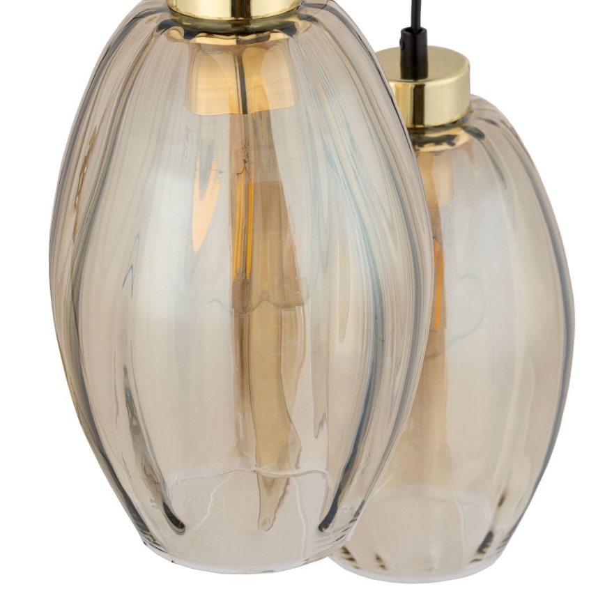 LED-rippvalgusti kaabliga SEBO 3xE27/15W/230V must/suitsune beež