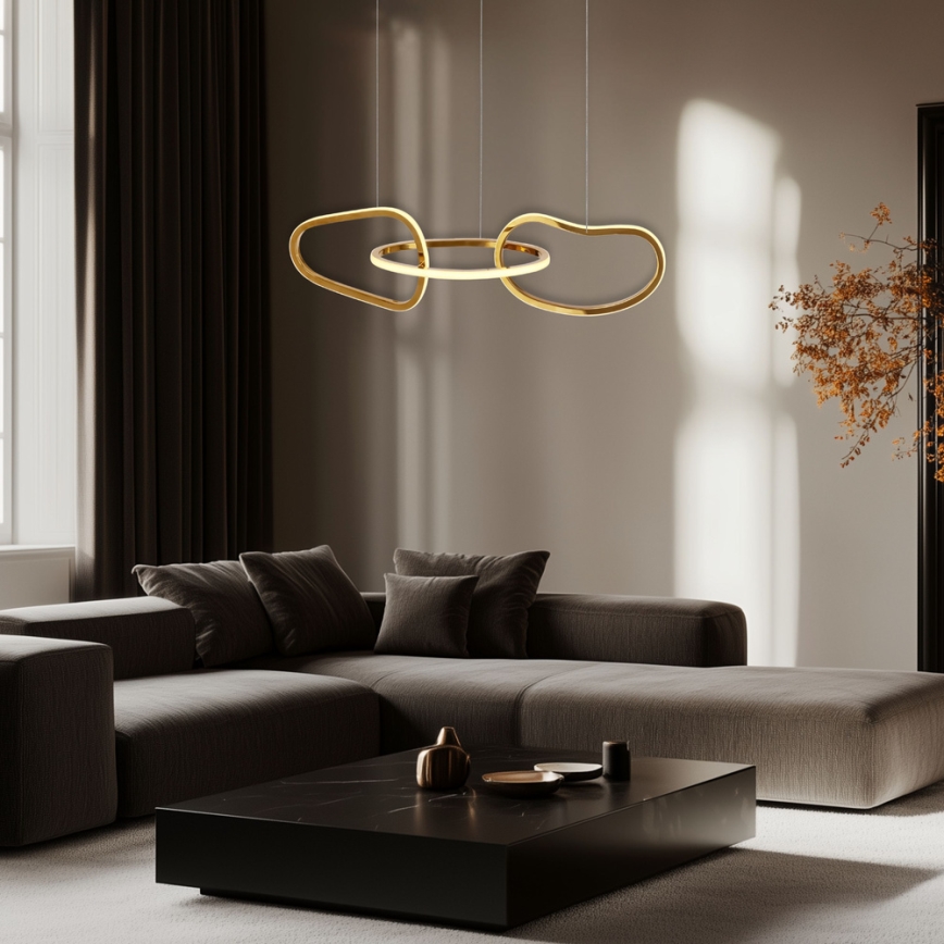 LED-rippvalgusti kaablil ANNELI LED/30W/230V 80 cm kuldne