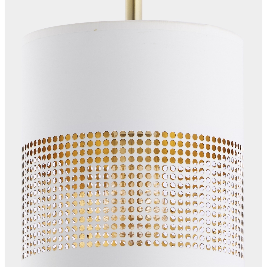 LED rippvalgusti kaablil BOGART 1xE27/15W/230V valge/kuldne