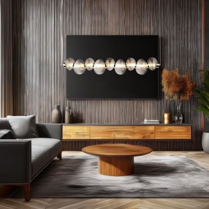 LED-rippvalgusti kaablil BOLLA LED/32W/230V läikiv kroom/suitsuhall