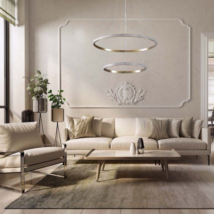 LED-rippvalgusti kaablil DIANA 44W/230V 4000K Ø 59 cm kuldne