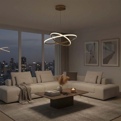 LED-rippvalgusti kaablil DIANA 44W/230V 4000K Ø 59 cm kuldne
