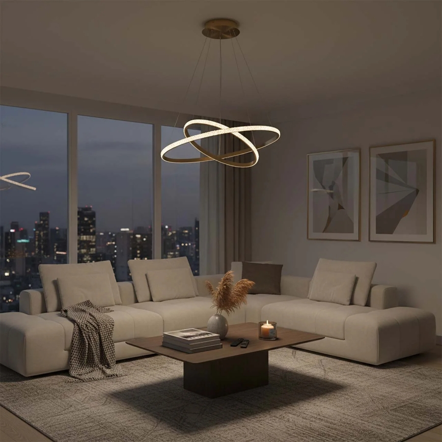 LED-rippvalgusti kaablil DIANA 44W/230V 4000K Ø 59 cm kuldne