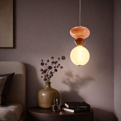 LED rippvalgusti kaablil FLORES LED/10W/230V kuldne/oranž/pruun