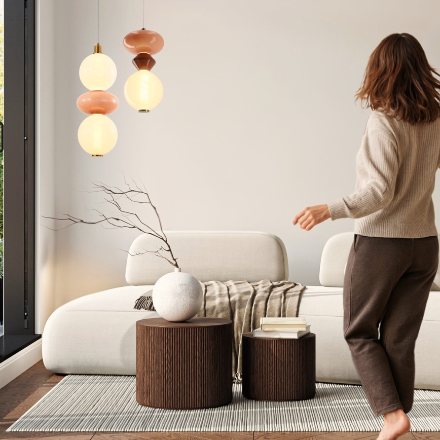 LED rippvalgusti kaablil FLORES LED/10W/230V kuldne/oranž/pruun