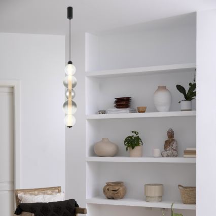 LED-rippvalgusti kaablil LUMMI LED/19W/230V must/suitsuhall