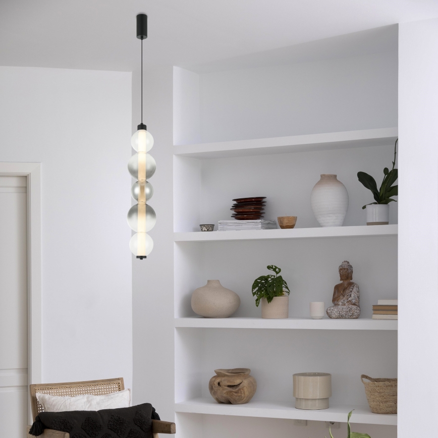 LED-rippvalgusti kaablil LUMMI LED/19W/230V must/suitsuhall