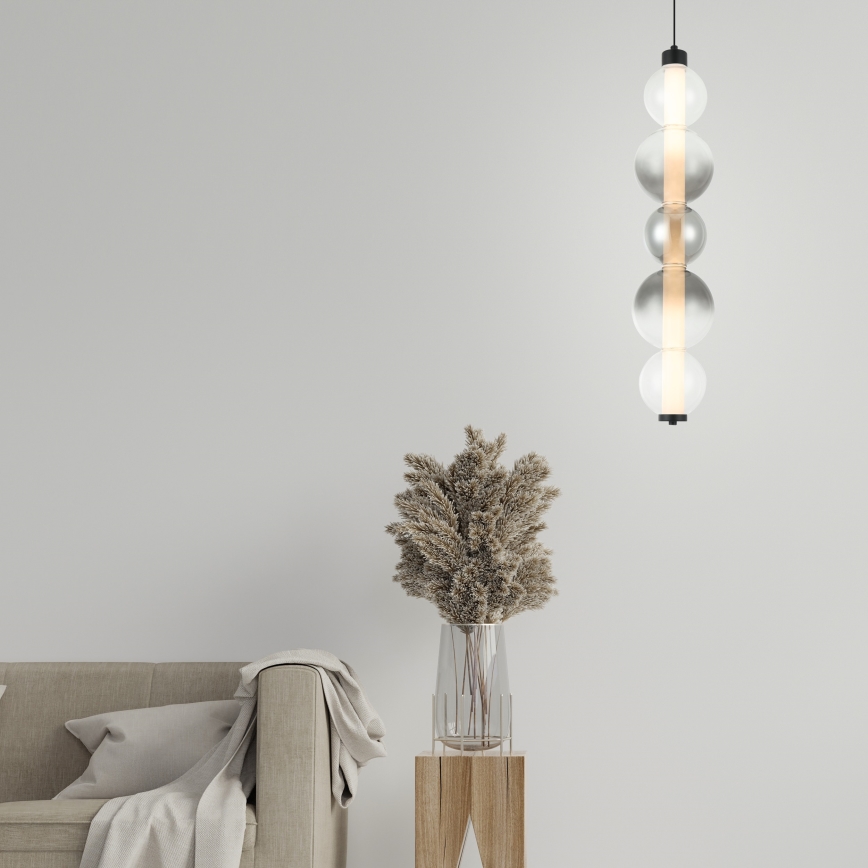 LED-rippvalgusti kaablil LUMMI LED/19W/230V must/suitsuhall